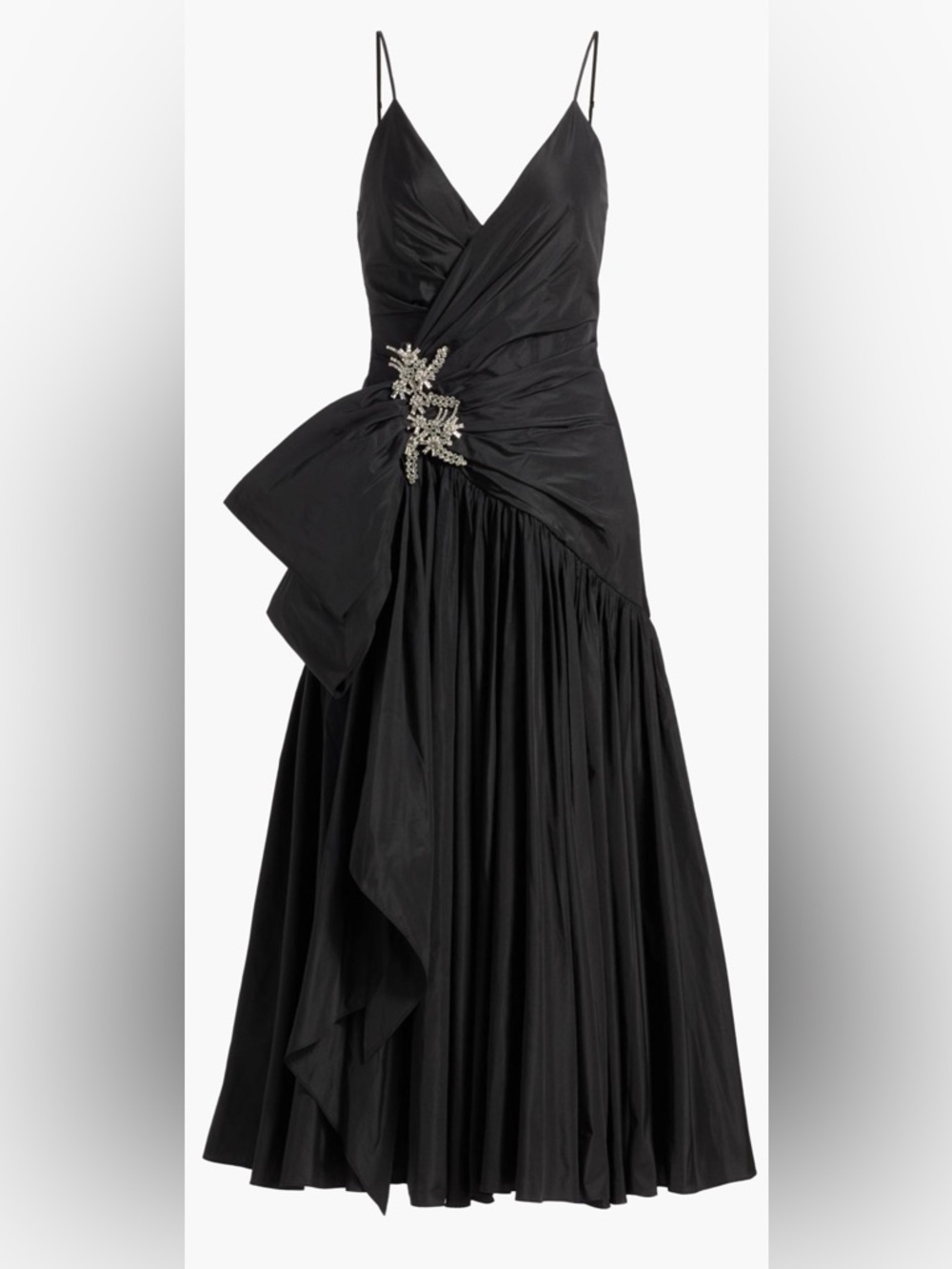 Cing a Sept Ellett Tafetta Drop-Waist Midi-Dress - Picture 2 of 8
